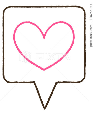 Simple speech bubble icon - lines only 118254944
