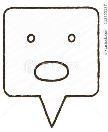 Simple speech bubble icon Simple speech bubble icon 118255187