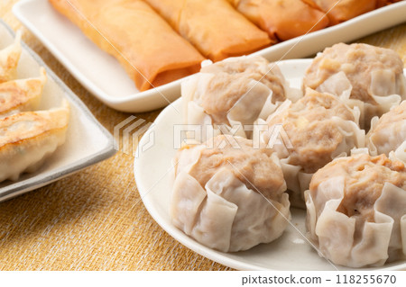 點心套餐中的燒麥特寫 118255670