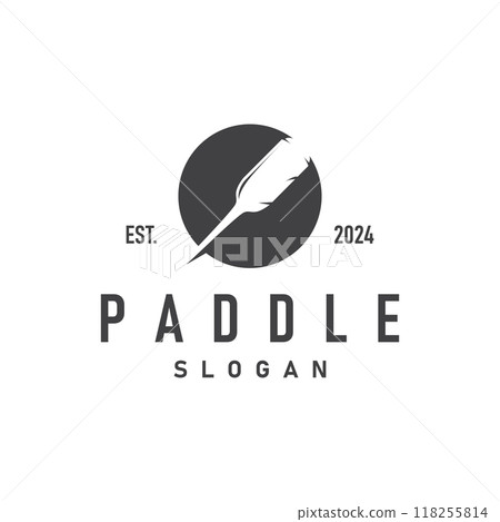 Paddle Logo Boat Paddle Design Vector Illustration Symbol Simple Design 118255814