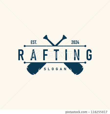 Paddle Logo Boat Paddle Design Vector Illustration Symbol Simple Design 118255817
