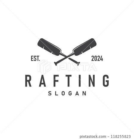 Paddle Logo Boat Paddle Design Vector Illustration Symbol Simple Design 118255823