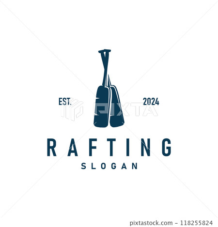 Paddle Logo Boat Paddle Design Vector Illustration Symbol Simple Design 118255824