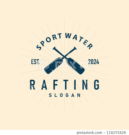Paddle Logo Boat Paddle Design Vector Illustration Symbol Simple Design 118255826
