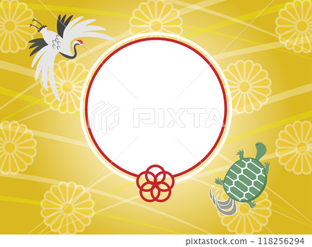 日式鶴龜設計，可用於新年假期 118256294