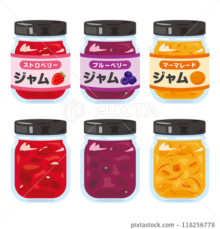 Bottled jam set Bottled jam set 118256778