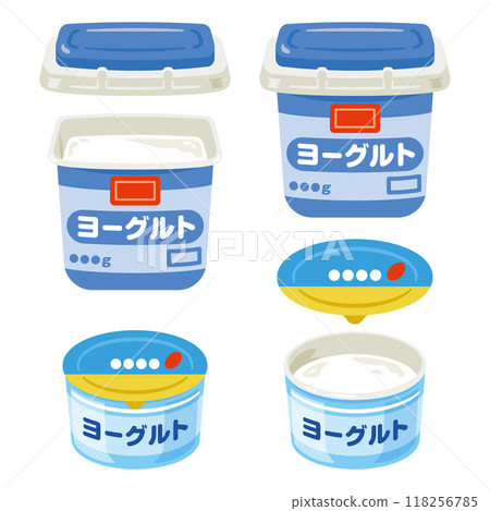 袋裝酸奶和杯裝酸奶 118256785