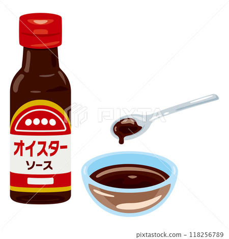 蠔油裝在瓶子裡,蠔油裝在小碗裡 蠔油裝在瓶子裡,蠔油裝在小碗裡 118256789