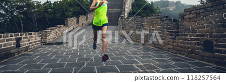 woman fitness jogging workout wellness concept. woman fitness jogging workout wellness concept. 118257564