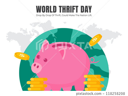 Thrift Day Social Media Background Flat Cartoon Hand Drawn Templates Illustration 118258208