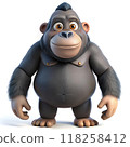 Wildlife cartoon gorilla 118258412