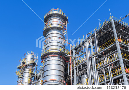 Sunny sky and factory (chemical plant) 118258476