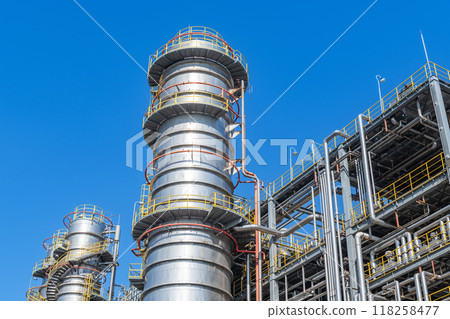 Sunny sky and factory (chemical plant) 118258477