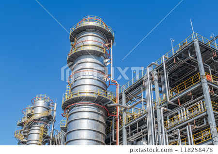 Sunny sky and factory (chemical plant) 118258478