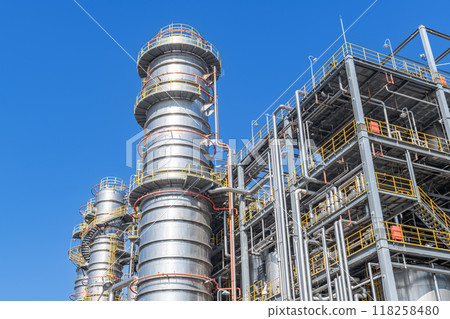 Sunny sky and factory (chemical plant) 118258480