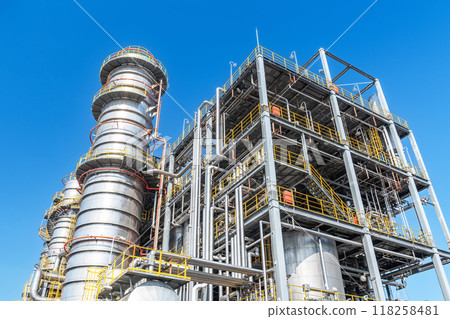 Sunny sky and factory (chemical plant) 118258481