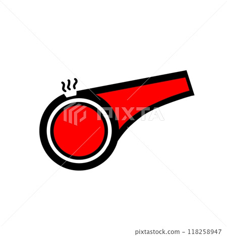 Red Pluit icon isolated on white background  118258947