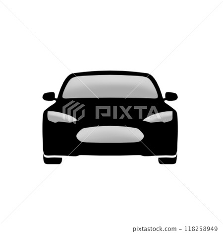 Black car icon isolated on white background Black car icon isolated on white background 118258949