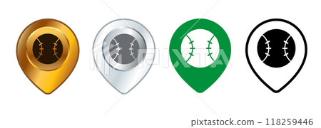 Baseball location field area map direction destination practice place sport zone set collection design Baseball location field area map direction destination practice place sport zone set collection design 118259446
