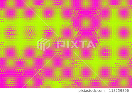 Pink bitmap background with pixel pattern. Dotted retro game pattern gradient. Vector abstract grunge and noise effect. Cyberpunk mosaic wallpaper Pink bitmap background with pixel pattern. Dotted retro game pattern gradient. Vector abstract grunge and noise effect. Cyberpunk mosaic wallpaper 118259896