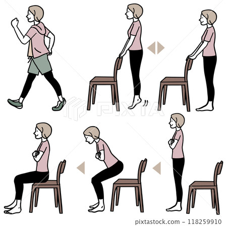 Chair exercises to improve leg strength 118259910