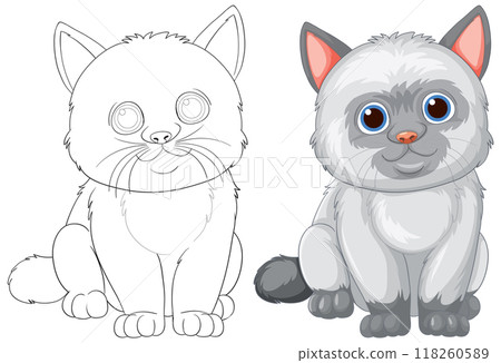 Cute Cat Vector Illustration 118260589