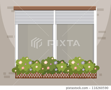 Window with Flower Box 118260590
