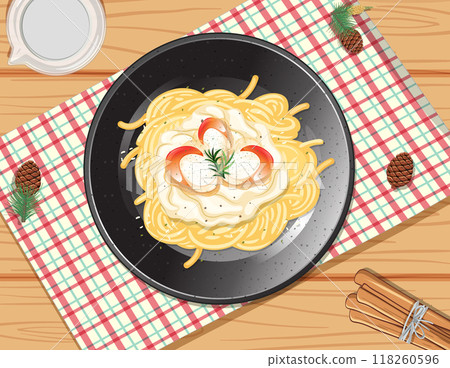 Delicious Pasta with Creamy Sauce 118260596