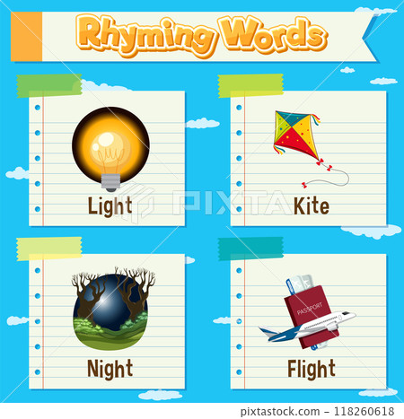 Rhyming Words Illustration Rhyming Words Illustration 118260618