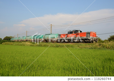 Freight train running on the Kansai main line 118260744