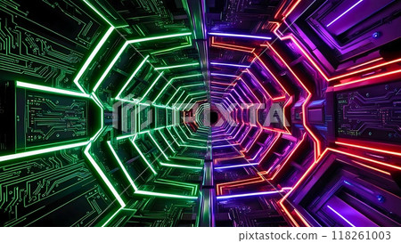 綠紫雙色隧道 118261003