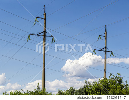 High voltage electrical lines 118261347