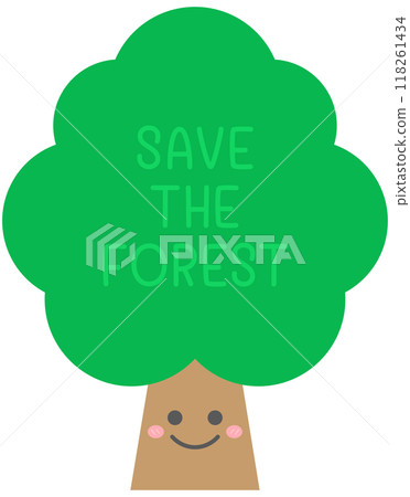 Cute ecology world earth day elements Save the forest Cute ecology world earth day elements Save the forest 118261434