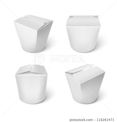 Chinese food takeaway box. Noodle package mockup Chinese food takeaway box. Noodle package mockup 118261471