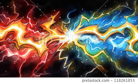 " Relative Red and Blue Energy Background ." " Relative Red and Blue Energy Background ." 118261853