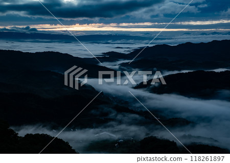 A sea of clouds crawling across the earth A sea of clouds crawling across the earth 118261897