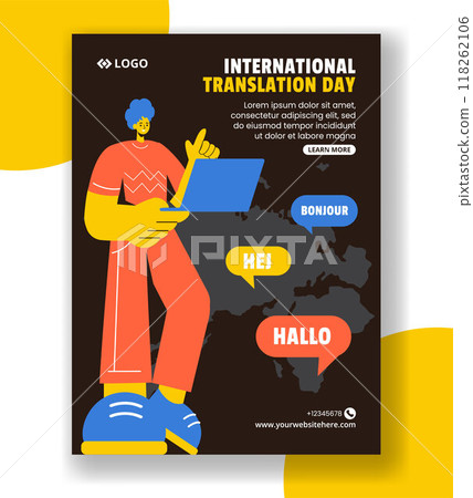 Translation Language Day Vertical Poster Flat Cartoon Hand Drawn Templates Background Illustration Translation Language Day Vertical Poster Flat Cartoon Hand Drawn Templates Background Illustration 118262106