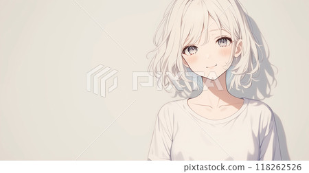 Illustration of a girl wearing a fashionable dress 118262526