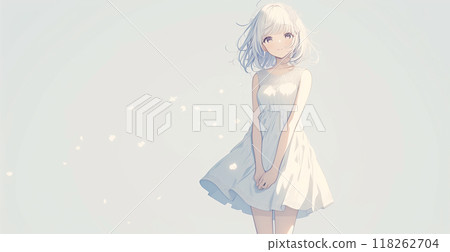 Girl in white shirt 118262704