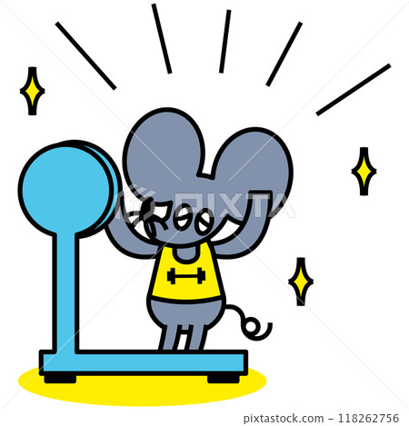 一隻節食並適當控制體重的老鼠。 一隻節食並適當控制體重的老鼠。 118262756