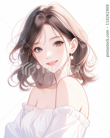 穿白襯衫的女孩 118262909