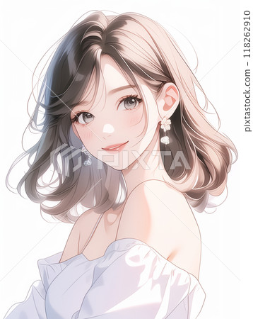 穿白襯衫的女孩 118262910