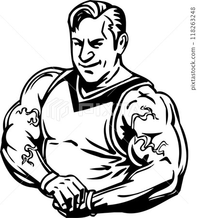 Bodybuilding and Powerlifting - vector. Bodybuilding and Powerlifting - vector. 118263248
