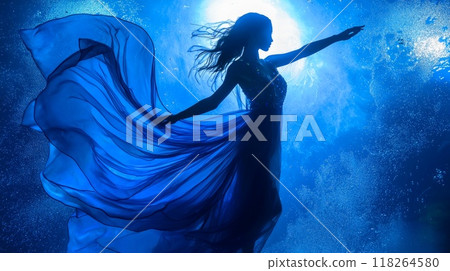 gigi hadid met gala blue dress Buy Ethereal Blue Shimmering Azure Gown Fitted Bodice Flared Skirt for Women by Fibre World Online at Nymi Store XS main image 0