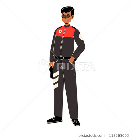 Policeman character. Isolated vector illustration 118265003