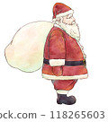 Santa Claus watercolor style right facing 118265603