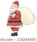 Santa Claus watercolor style landscape 118265605