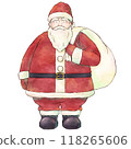Santa Claus watercolor style front 118265606