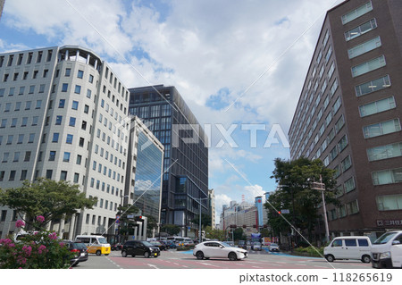 Cityscape of Tenjin, Fukuoka City Cityscape of Tenjin, Fukuoka City 118265619