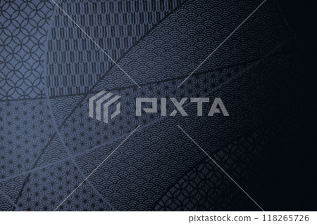 Japanese pattern background_navy blue black 118265726